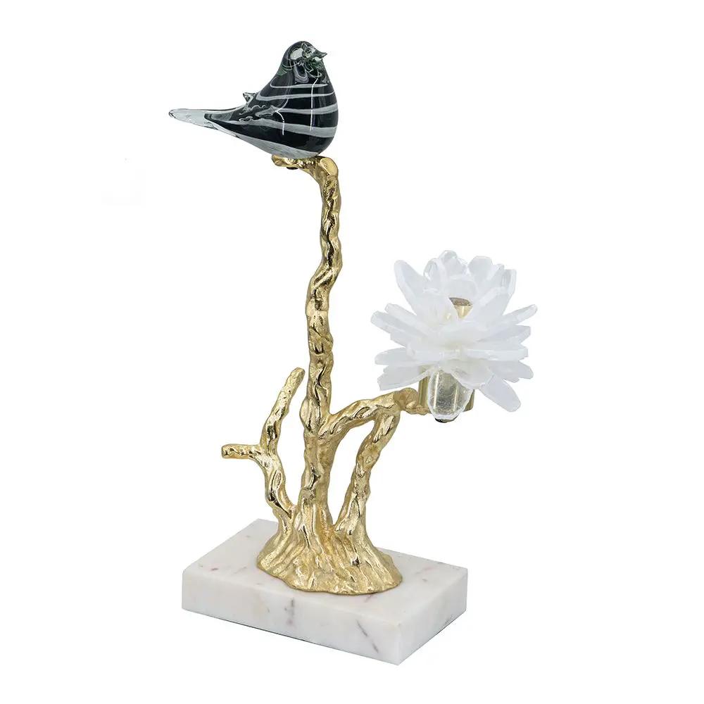 Aluminum Candle Holder With Marble Stand by HouseOfZazla