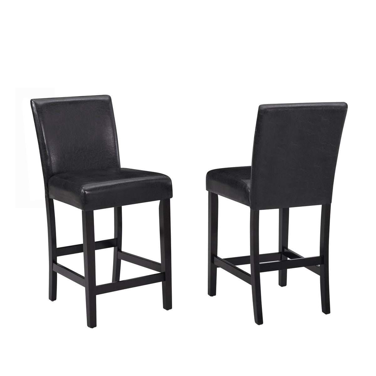 Modern 5 Piece Counter Height Dining Set with Tufted Nail Head Chairs - Black, photo 6 of 15