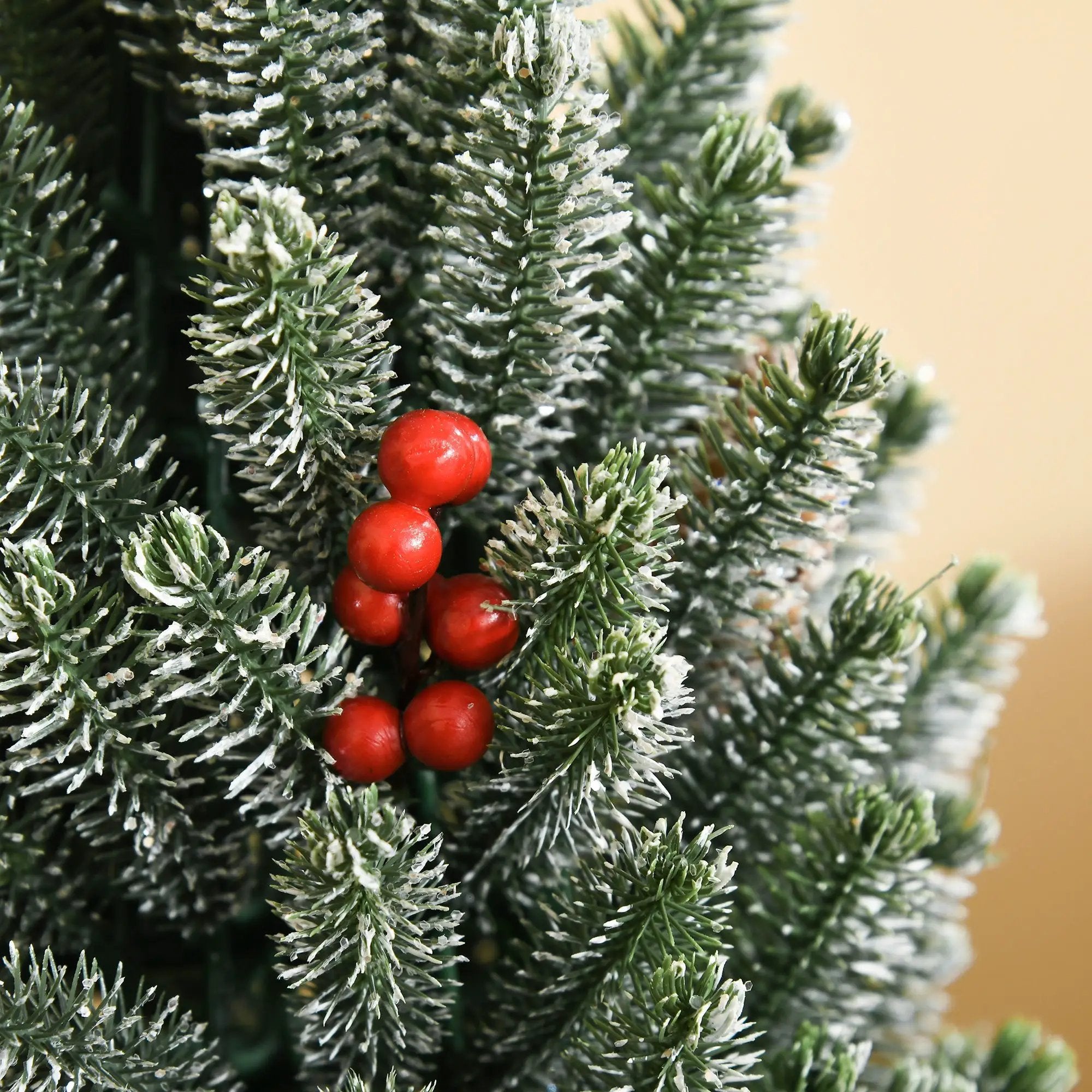HOMCOM 18" Tall Unlit Miniature Snow-Flocked Tabletop Christmas Tree by HouseOfZazla