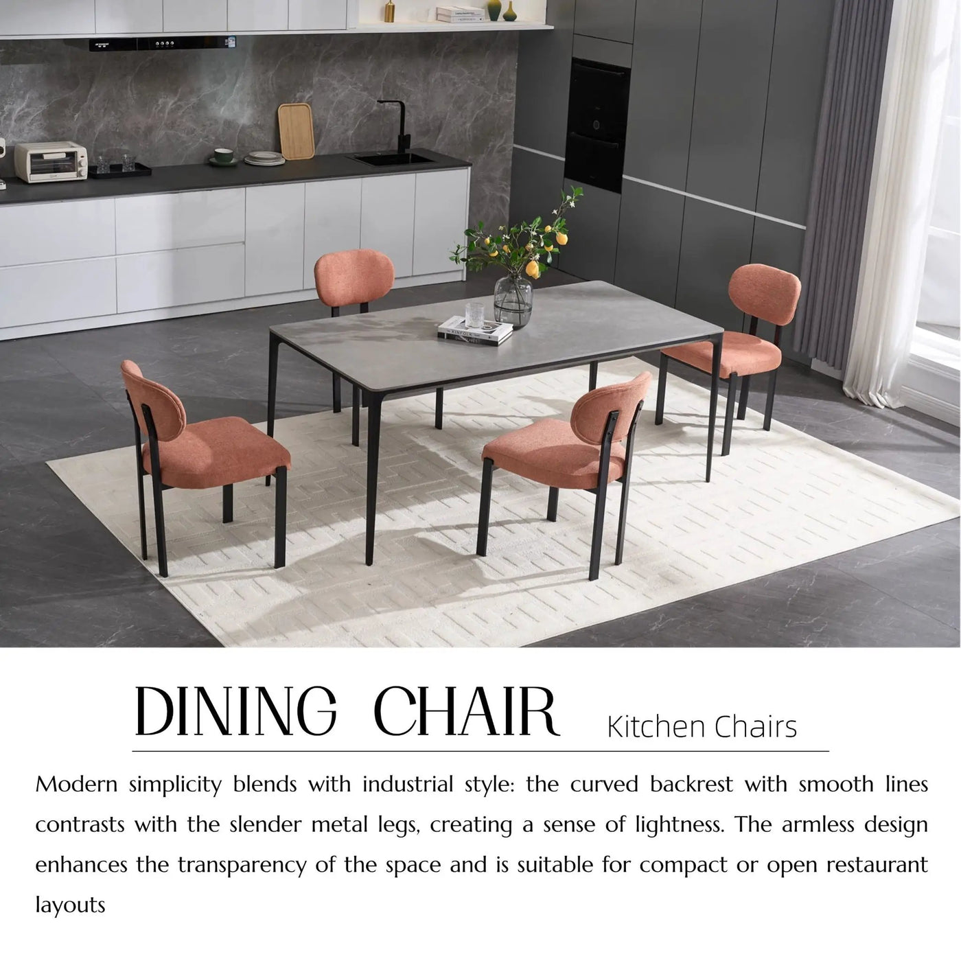 Dining Armless Chairs (Set of 2) by HouseOfZazla