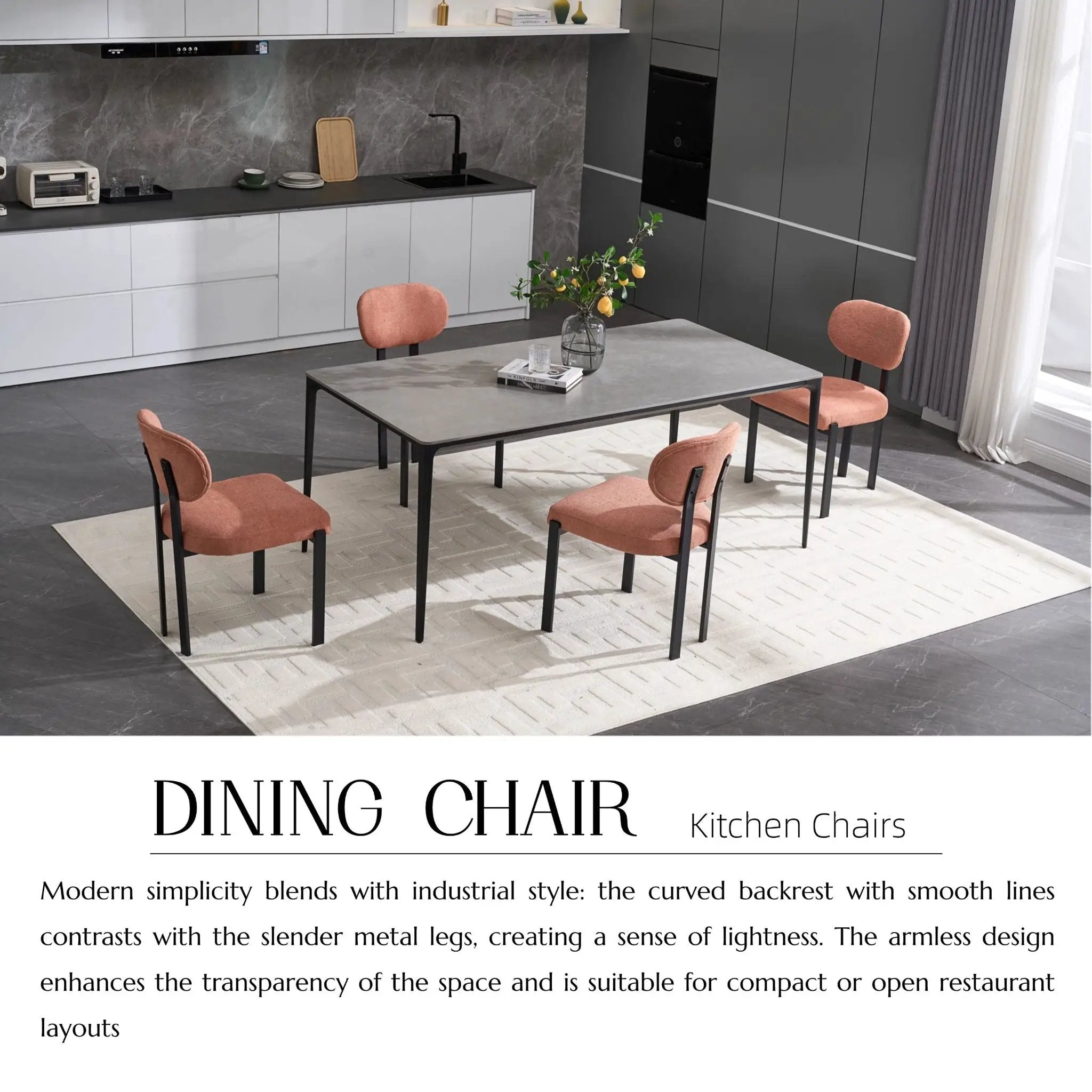Dining Armless Chairs (Set of 2) by HouseOfZazla