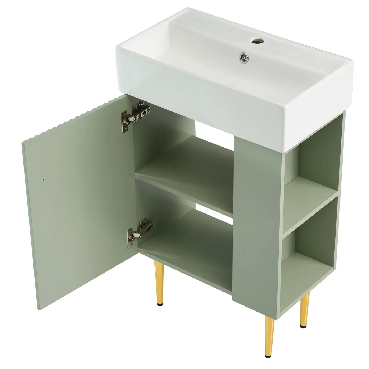 Bathroom Vanity, Combo Cabinet, Bathroom Storage Cabinet, Single Ceramic Sink by HouseOfZazla