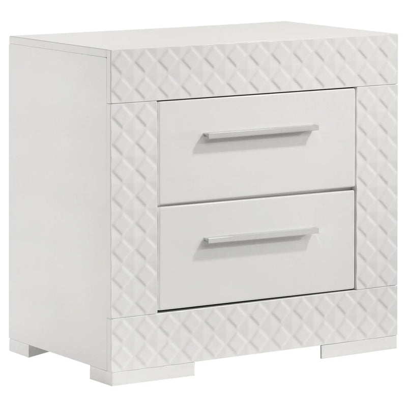 Ives 4-piece Eastern King Bedroom Set White High Gloss by Unique Piece Furniture