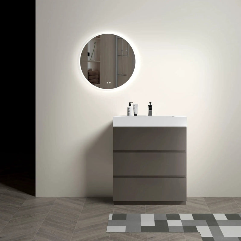 Alice - Bathroom Vanity With Sink, Large Storage Freestanding Bathroom Vanity For Modern Bathroom, One-Piece Sink Basin Without Drain And Faucet by Unique Piece Furniture