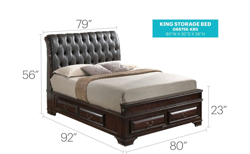 Storage Bed Elegant Transitional by Unique Piece Furniture