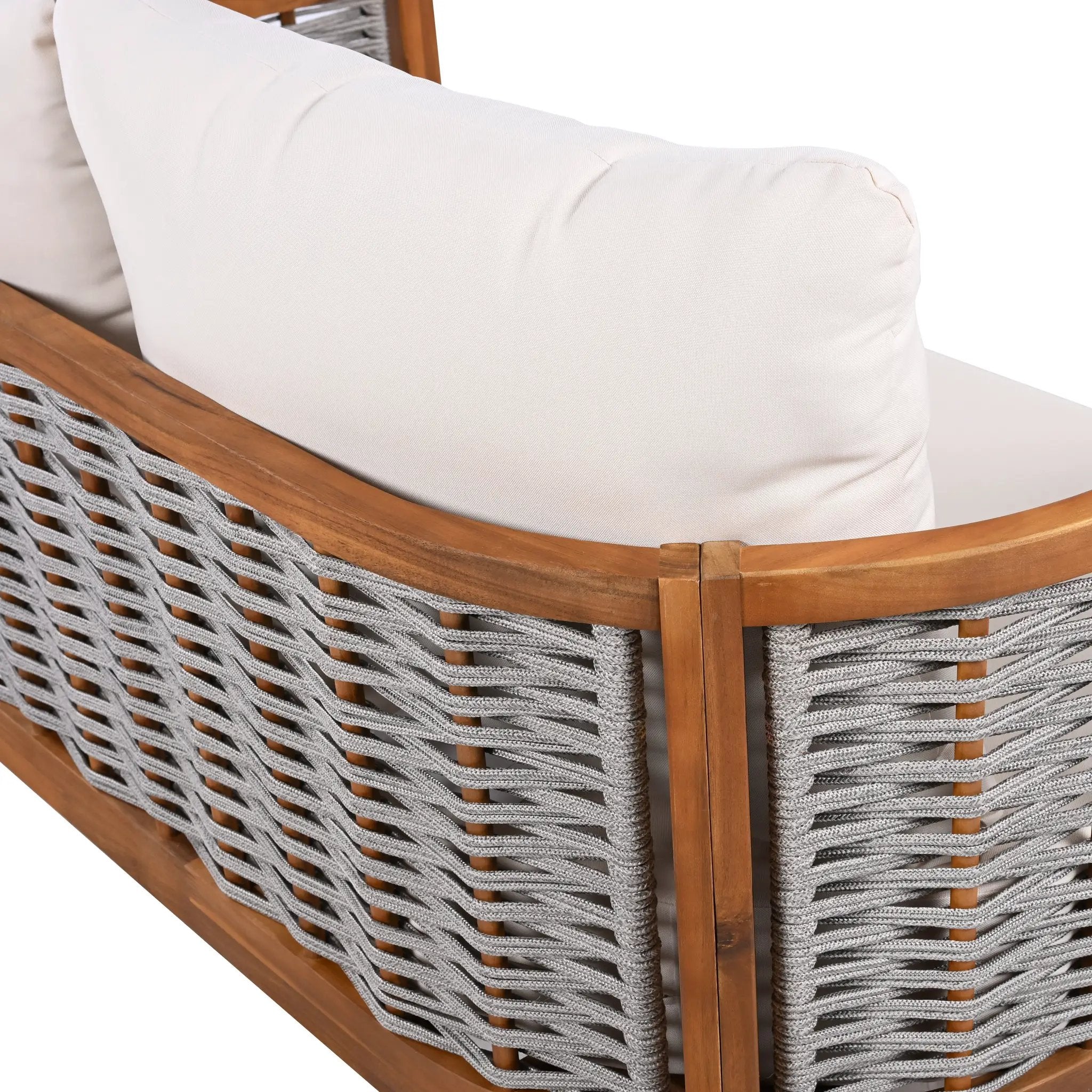 Outdoor Unique Tub Design 4-Seat Sofa Set with Woven Rope by HouseOfZazla