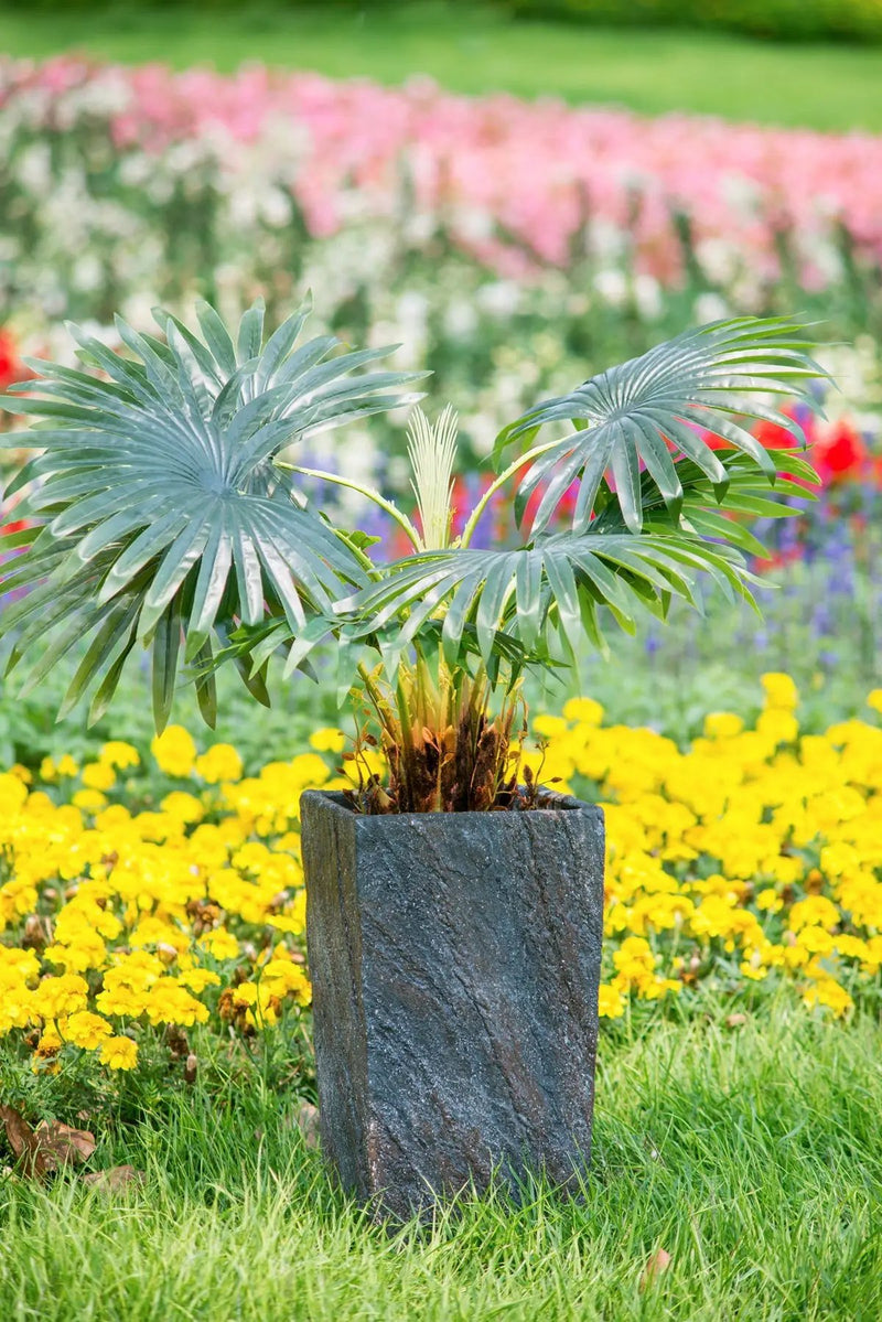 9.4x9.4x18.1" Cement Planter Large by HouseOfZazla