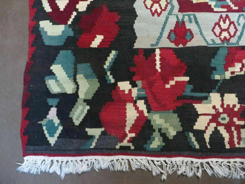 8' X 11' Karabagh Kilim Handmade Flat Weave Wool Rug Vegi Organic Dyes Nice by Jewel Rugs