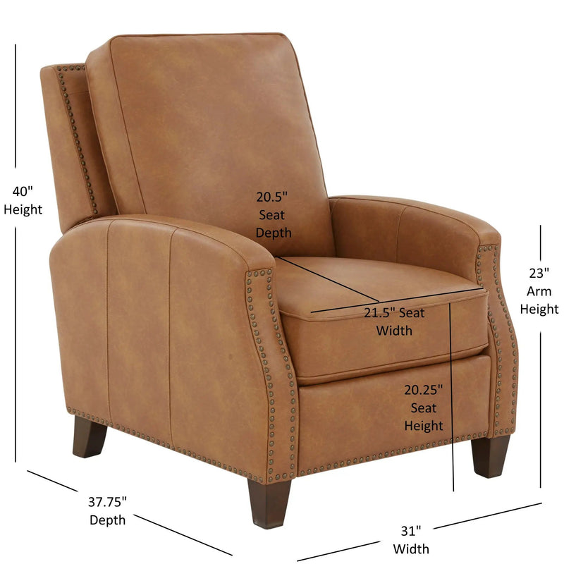 Jack - Push Back Recliner With Track Arms And Nailhead Accents by Unique Piece Furniture