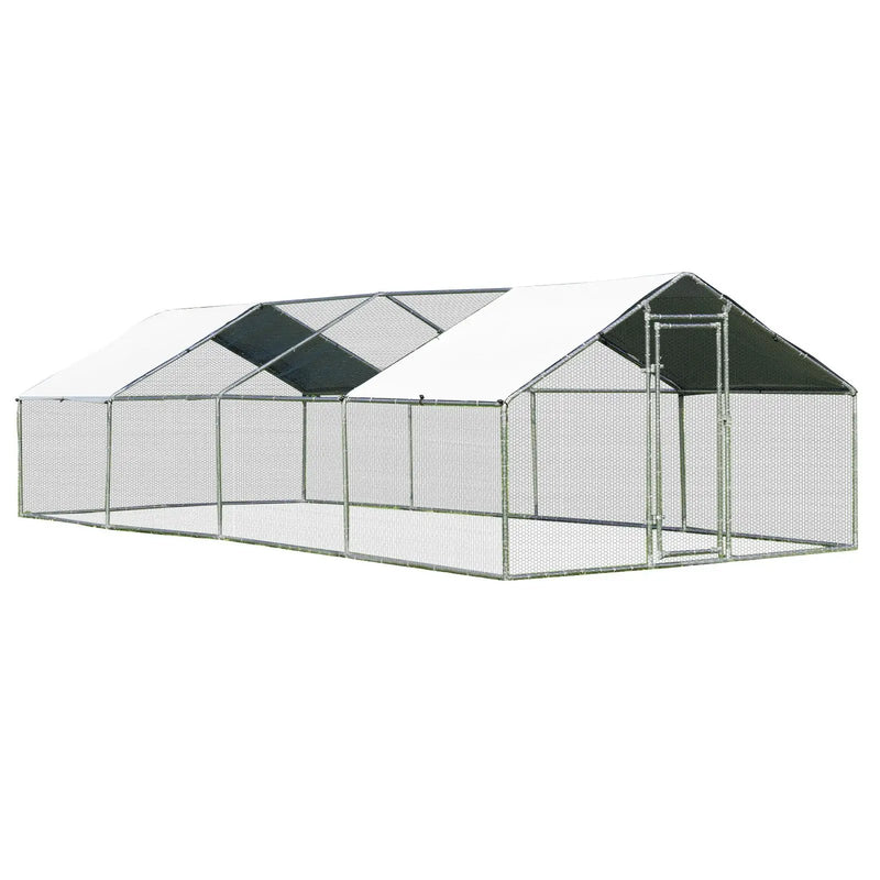 26.2 x 9.5 ft Large Walk-In Chicken Coop with Roof Cover by DirectDeals