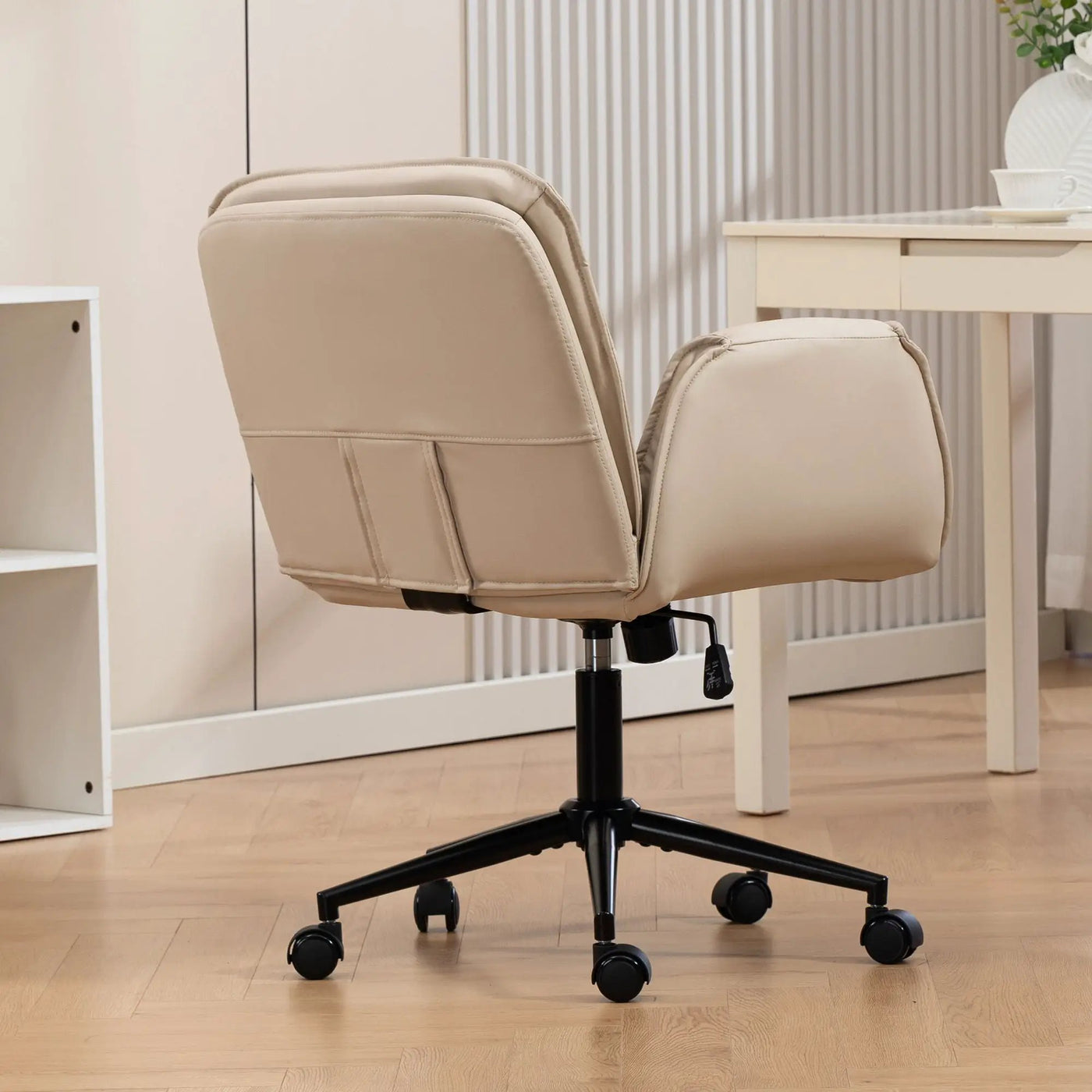 Criss Cross Swivel Desk Chair With Adjustable Armrests & Wheels For Home Office by HouseOfZazla