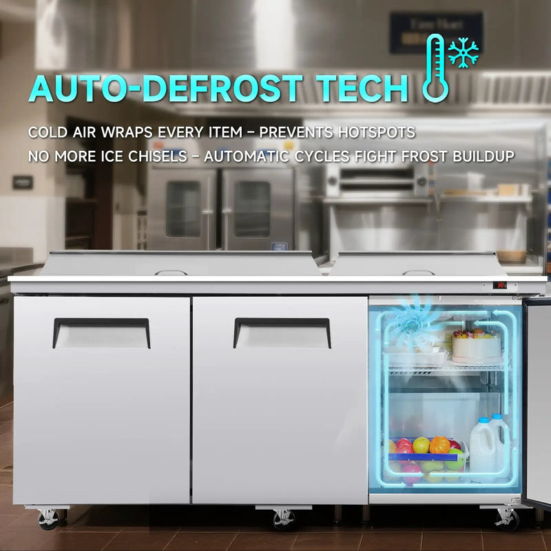 Orikool 72M IN Commercial Refrigerators Sandwich & Salad Prep Table by HouseOfZazla
