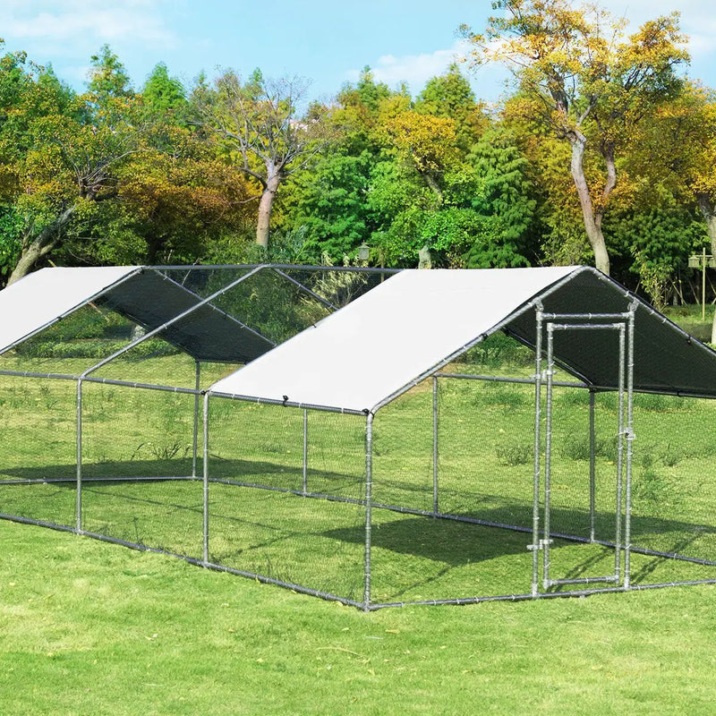 26.2 x 9.5 ft Large Walk-In Chicken Coop with Roof Cover by DirectDeals