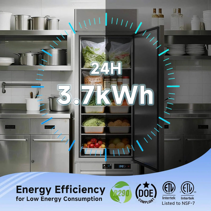27-Inch Commercial 23 Cu.Ft Single-Door WiFi Refrigerator With Smart App Control (SAK90725) by SAKSBY WHOLESALE