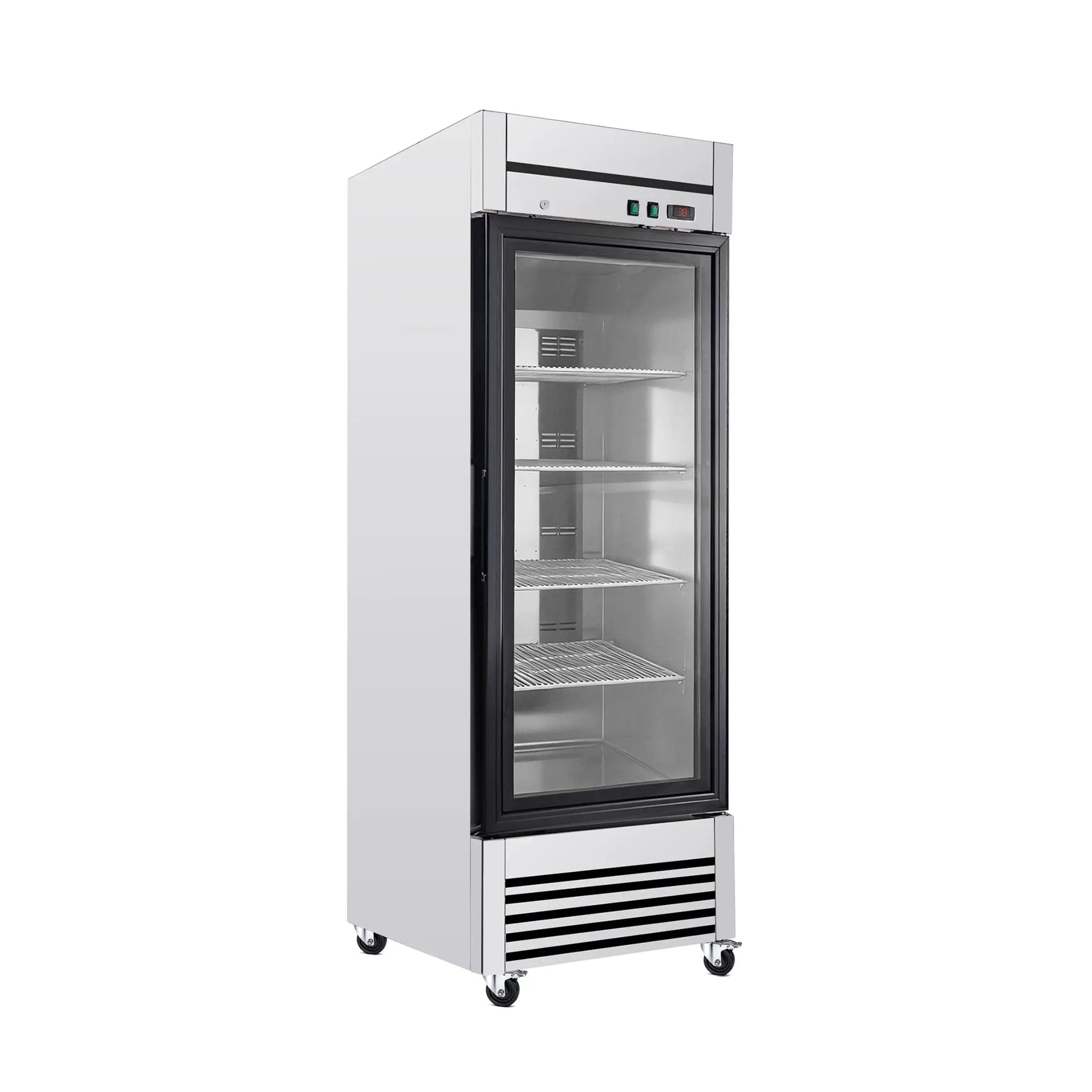27-Inch Commercial Single Glass Door Reach-In Display Refrigerator (SAK30864) by SAKSBY WHOLESALE
