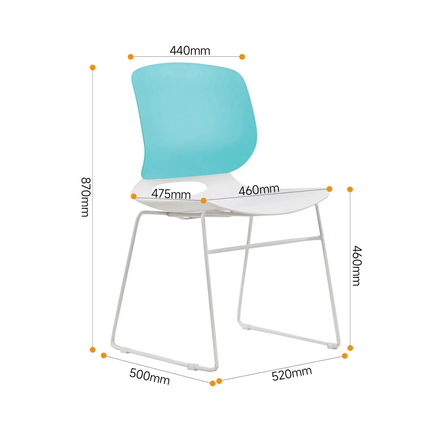 Ergonomic Backrest Stacking Chairs (Set of 4) by HouseOfZazla