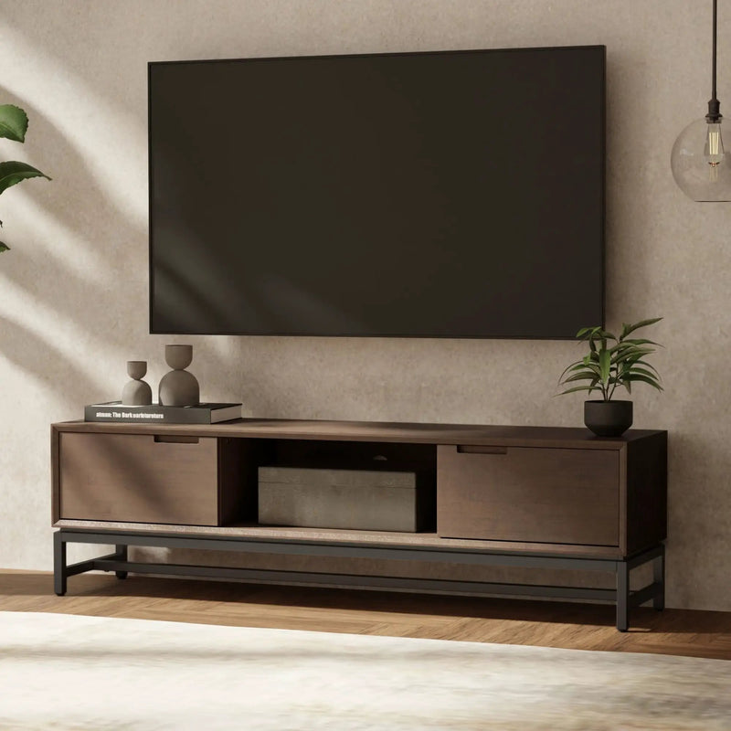 Banting - Low TV Stand - Walnut Brown by HouseOfZazla