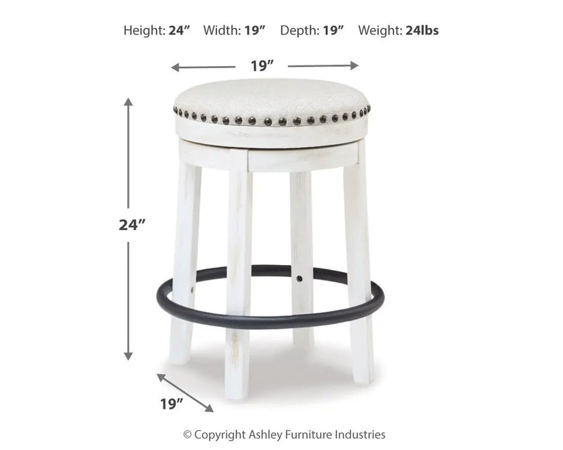 Valebeck - Upholstered Swivel Stool by Unique Piece Furniture