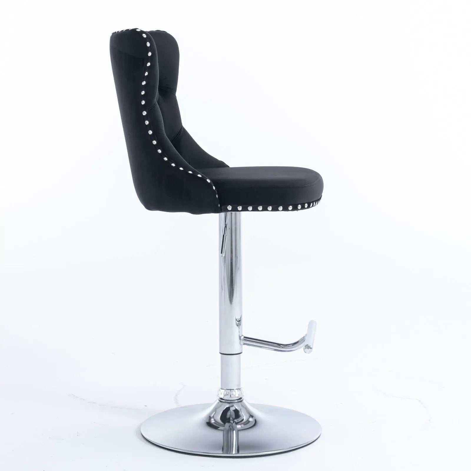 Swivel Barstools Adjusatble Seat Height From 25-33", Modern Upholstered Base Bar Stools With Backs Comfortable Tufted For Home Pub And Kitchen Island (Set of 2) by Unique Piece Furniture