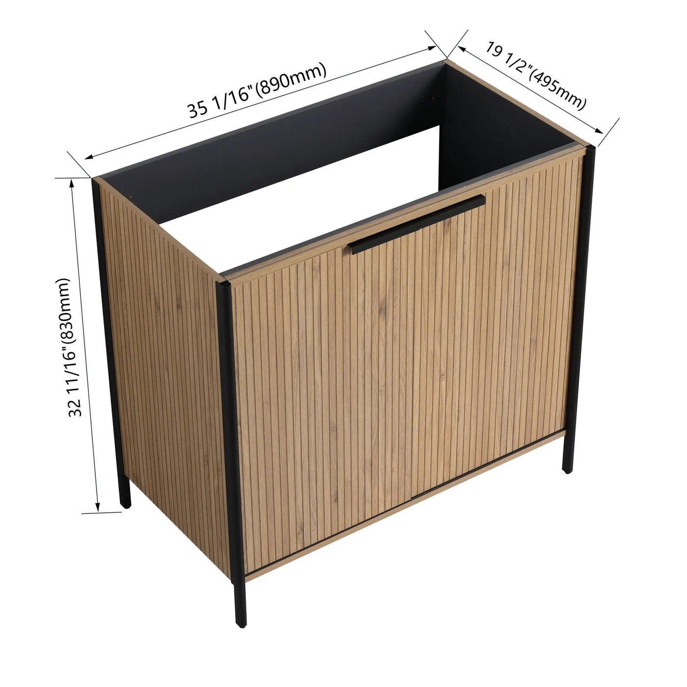 Contemporary Freestanding Bathroom Vanity With Adjustable Shelves by HouseOfZazla