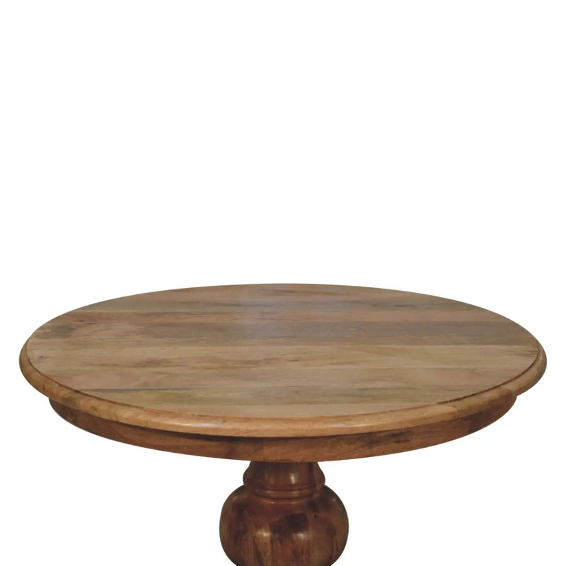 Solid Wood Round Turned Dining Table by HouseOfZazla