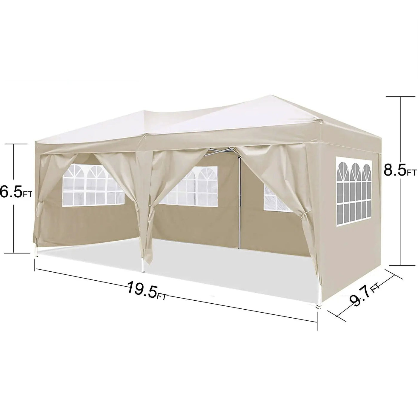 10'x20' EZ Pop Up Canopy Outdoor Portable Party Folding Tent with 6 Removable Sidewalls by HouseOfZazla