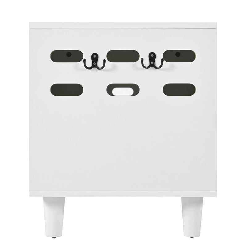 Furniture Style Cat Cabinet Cat Litter Box With Sisal Scratching Door - Cream White by HouseOfZazla