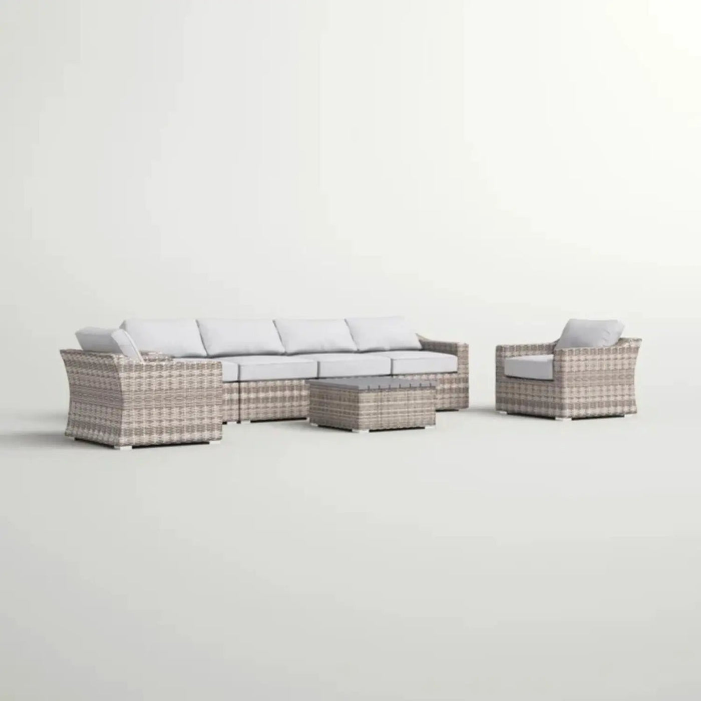 Stylish Sofa Seating Group With Cushions Perfect For Outdoor Gatherings by HouseOfZazla