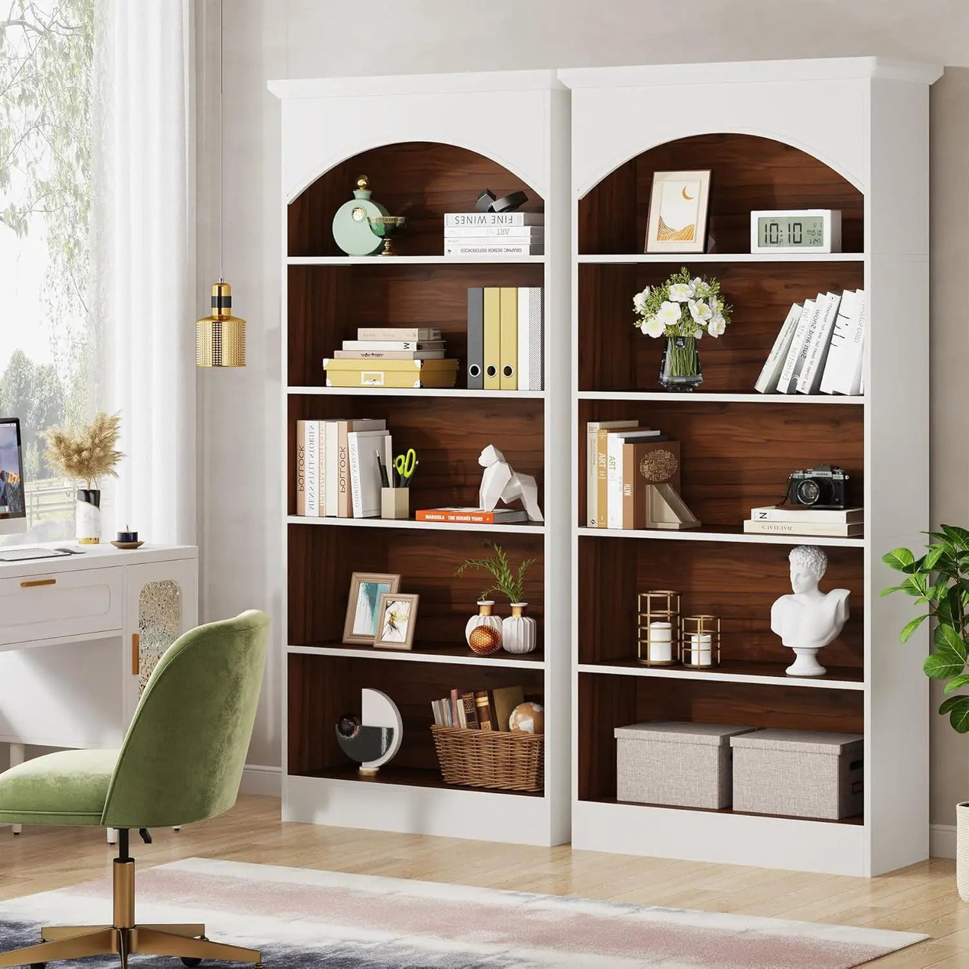 5 Tier Library Bookcase For Living Room by HouseOfZazla