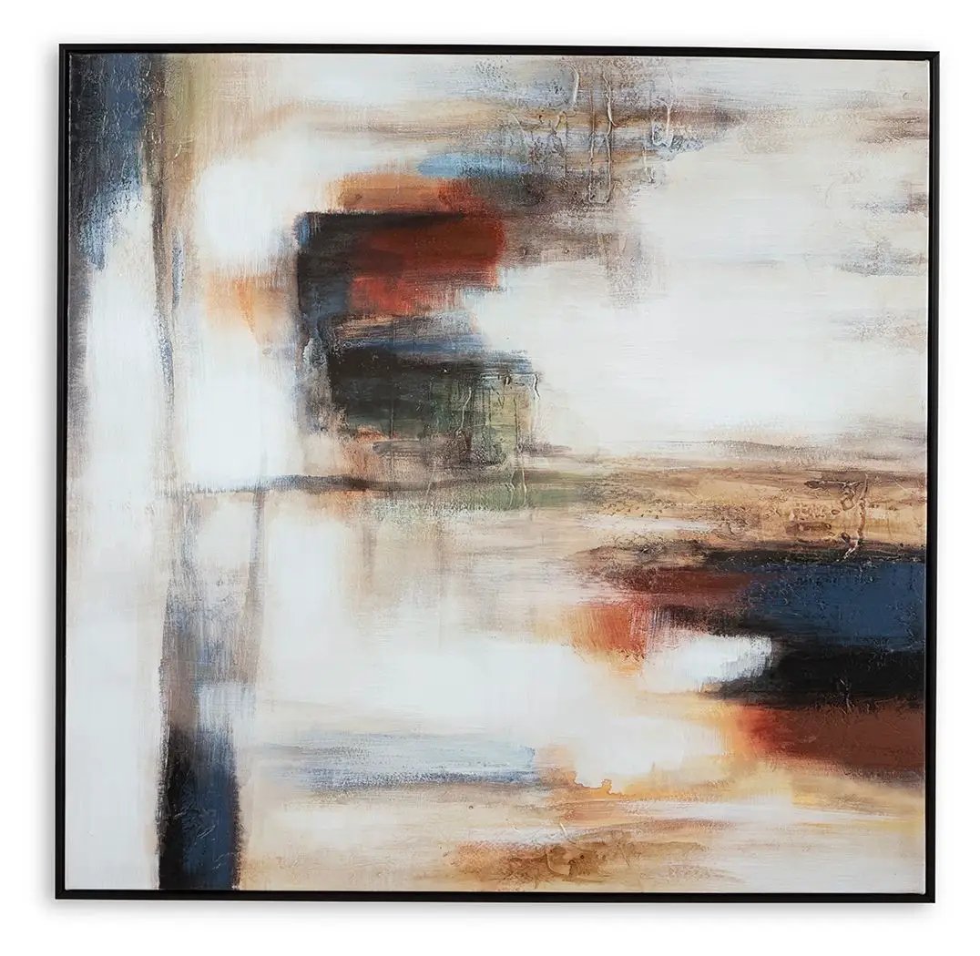 Pigeonford - Wall Art - White / Teal / Gold by Unique Piece Furniture