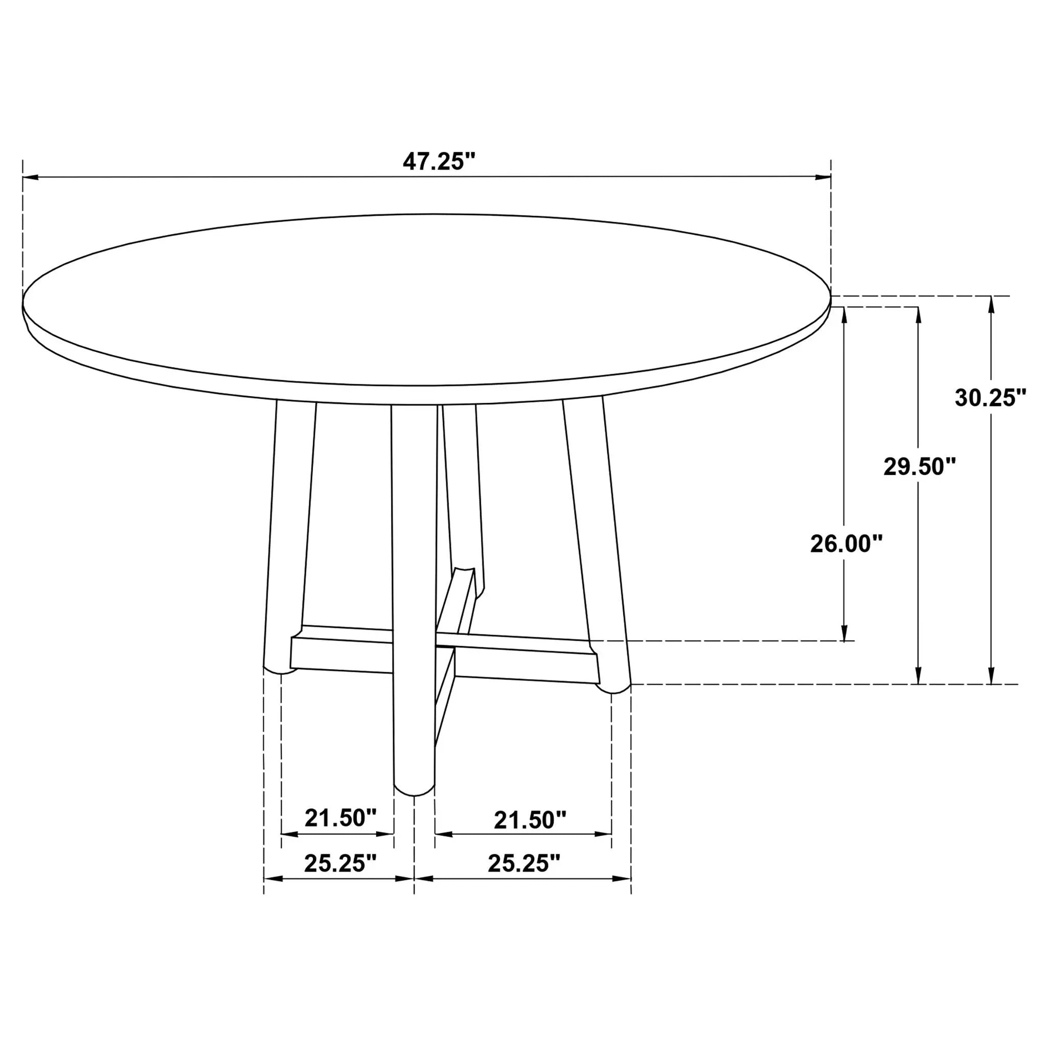 Dinah Round 47-inch Solid Wood Dining Table Walnut by Unique Piece Furniture