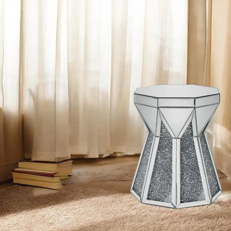 Noralie - End Table - Mirrored & Faux Diamonds by Unique Piece Furniture