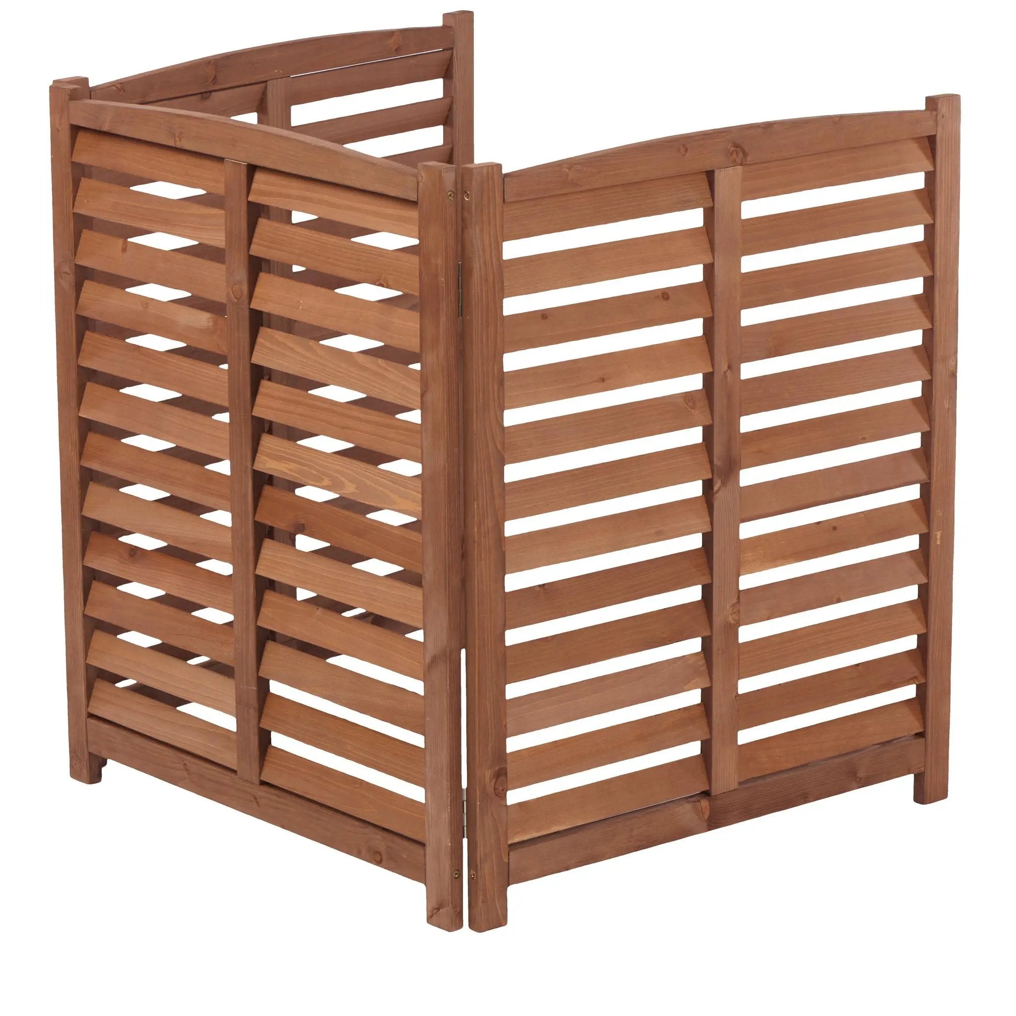 3 Panel Outdoor Wooden Air Conditioner Fence by HouseOfZazla