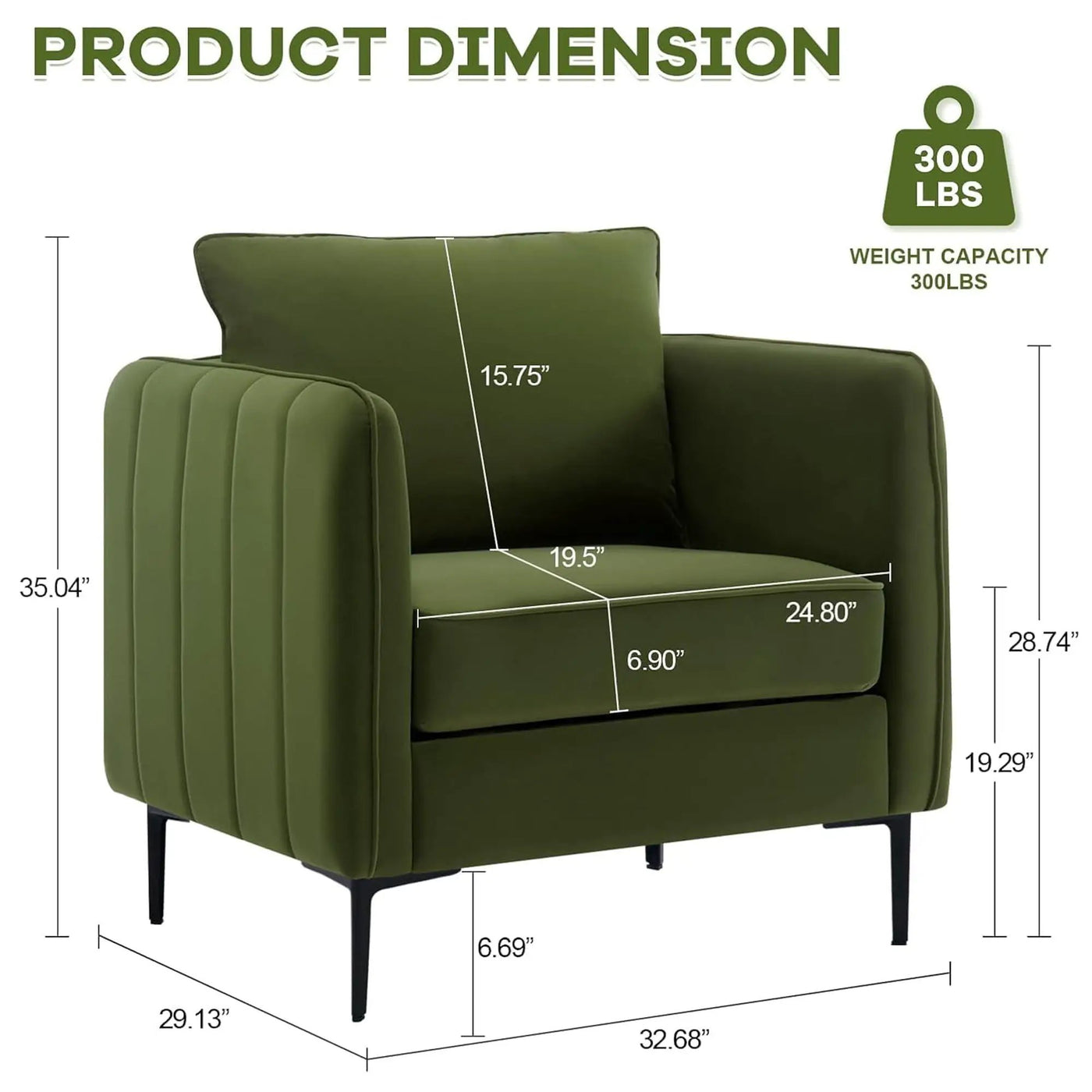 Accent Chair With Pillow For Living Room by HouseOfZazla
