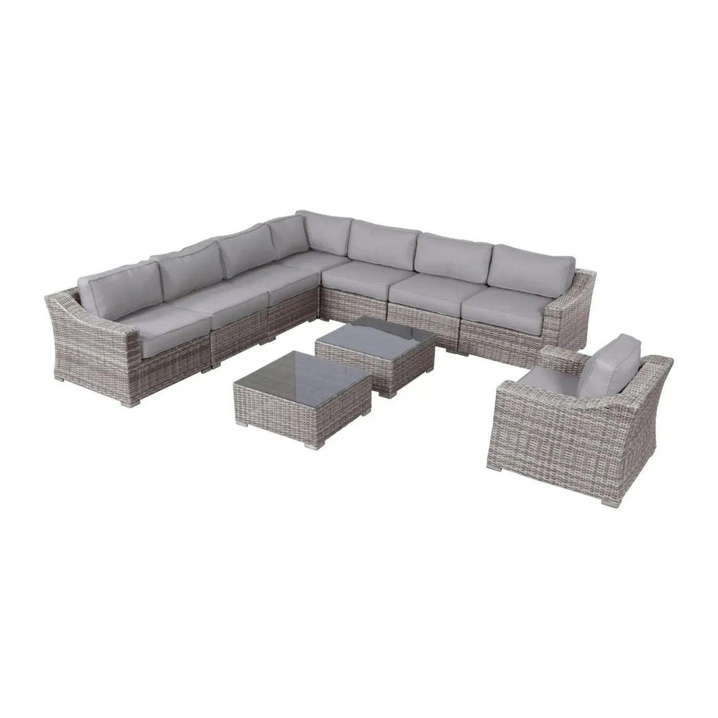 Outdoor Wicker Conversation Set With Cushions, All Weather by Unique Piece Furniture