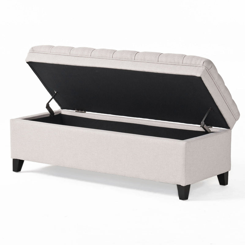 Juliana Storage Ottoman With Birch Legs by HouseOfZazla