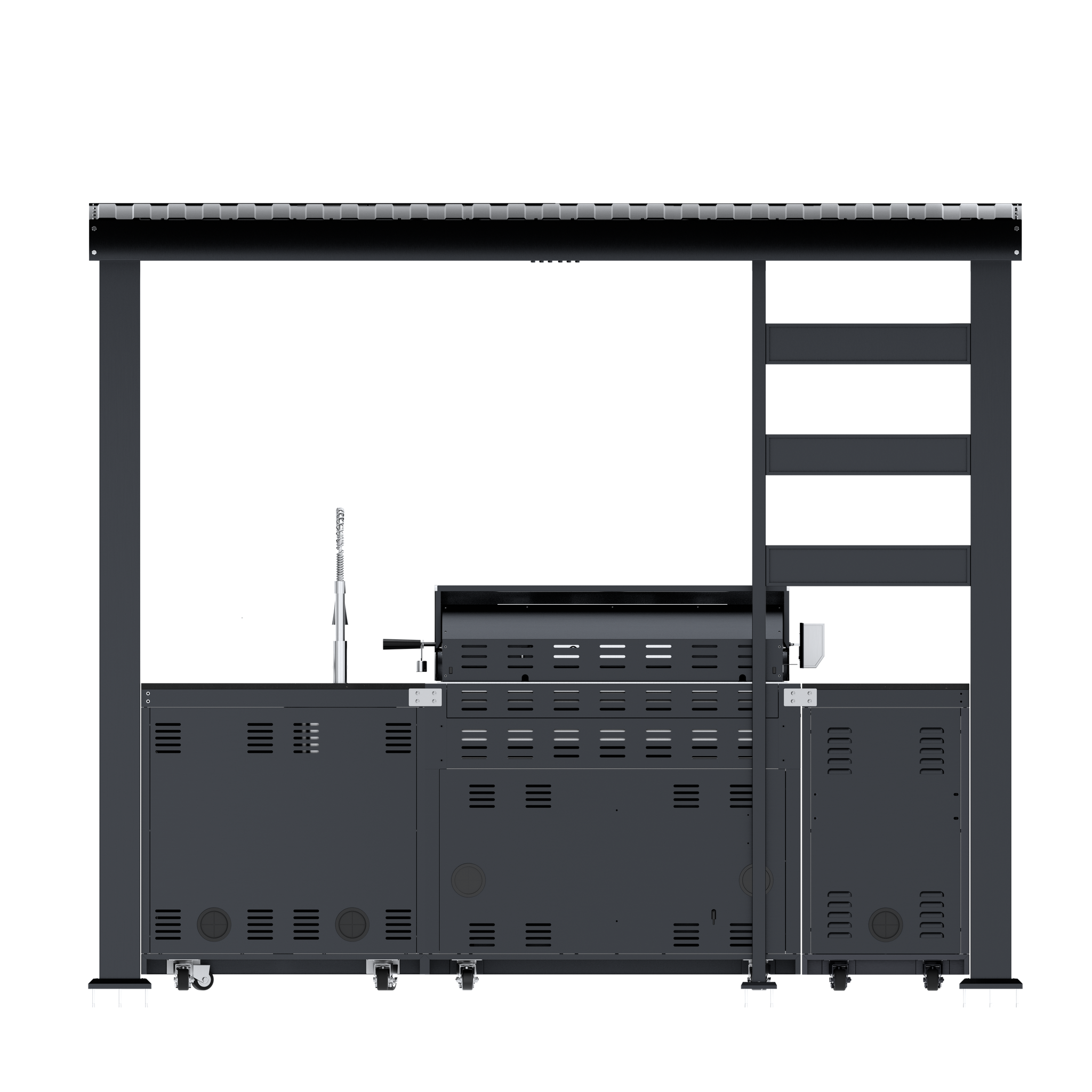 108-Inch 6-Burner Deluxe Outdoor Kitchen Grill by HouseOfZazla