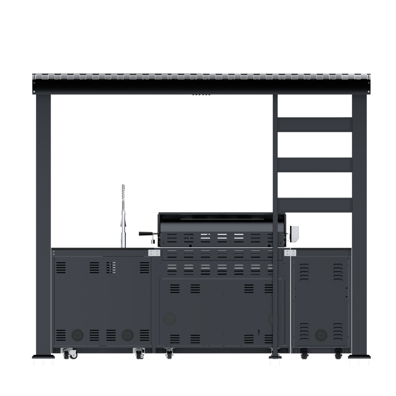 108-Inch 6-Burner Deluxe Outdoor Kitchen Grill by HouseOfZazla