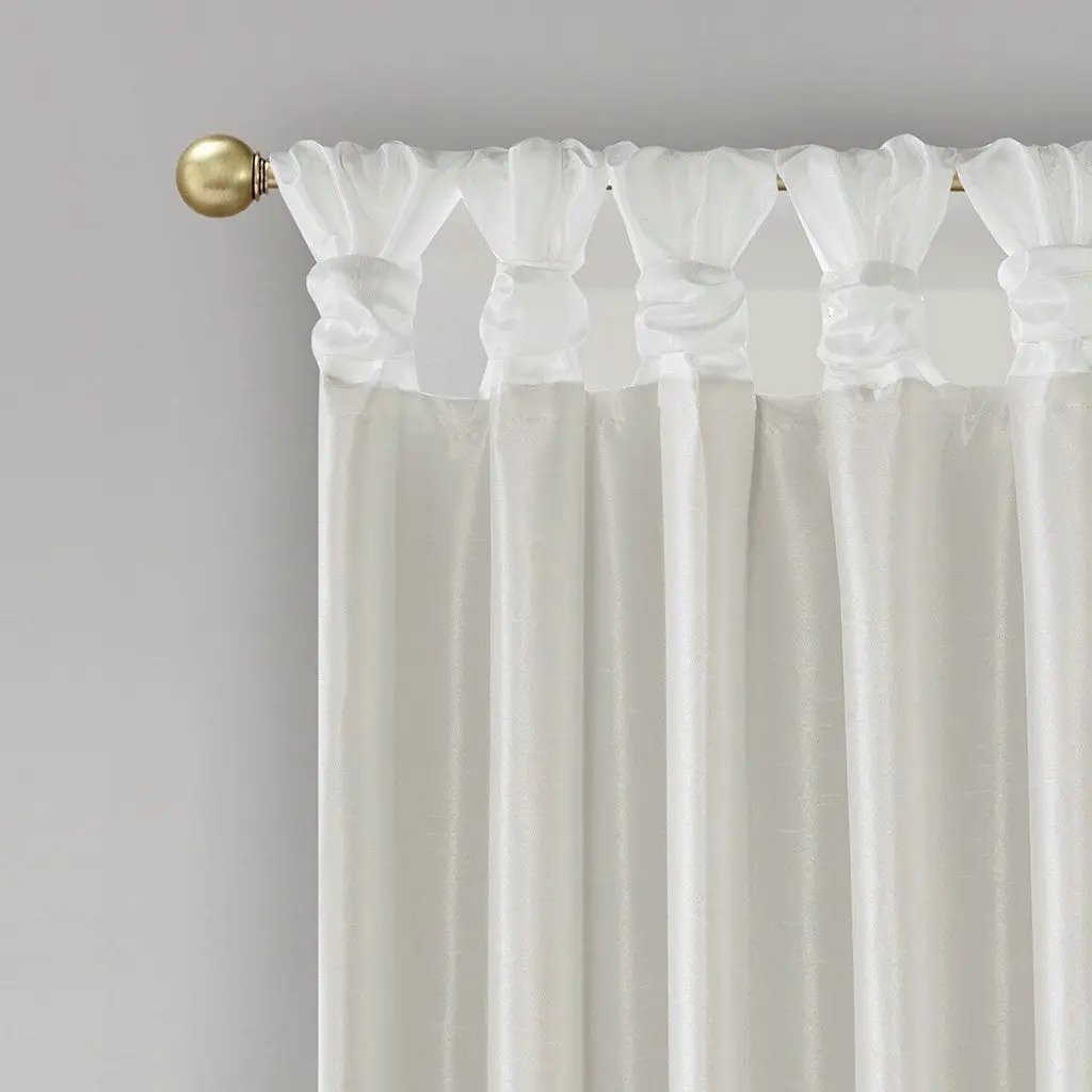 Twist Tab Total Blackout Window Curtain Panel White 50x95 by HouseOfZazla