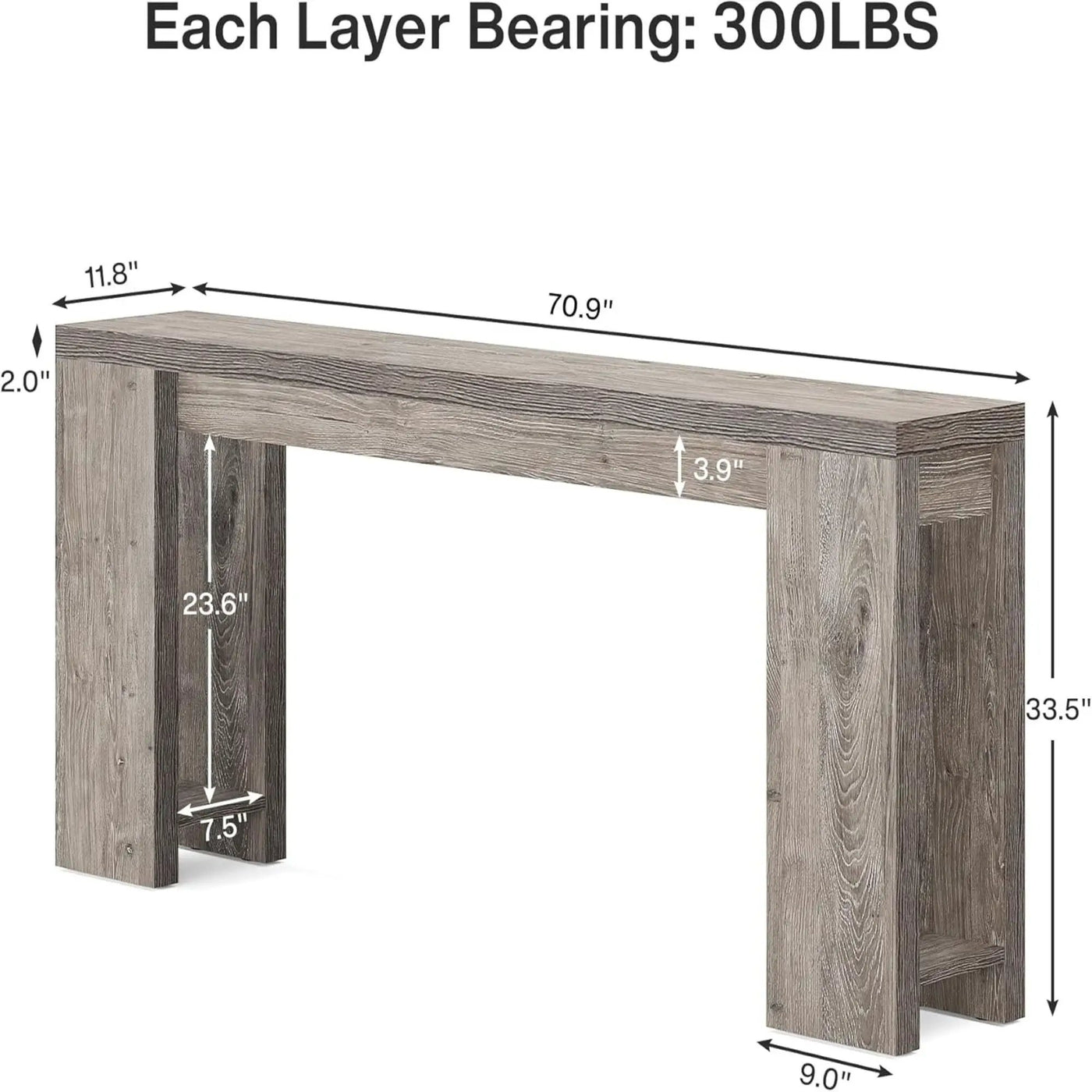 Extra Long Console Table For Living Hallway by HouseOfZazla