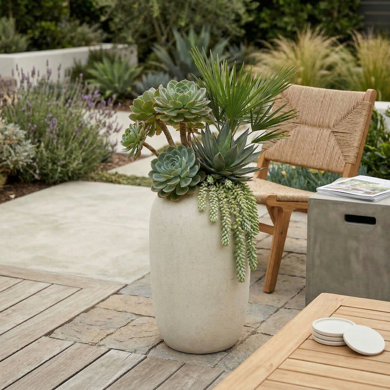 Large Round Concrete Planter, photo 4 of 10