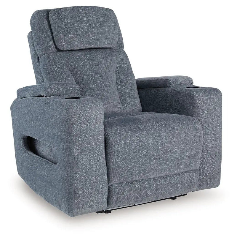 Studio Cave - Power Recliner - Steel by Unique Piece Furniture
