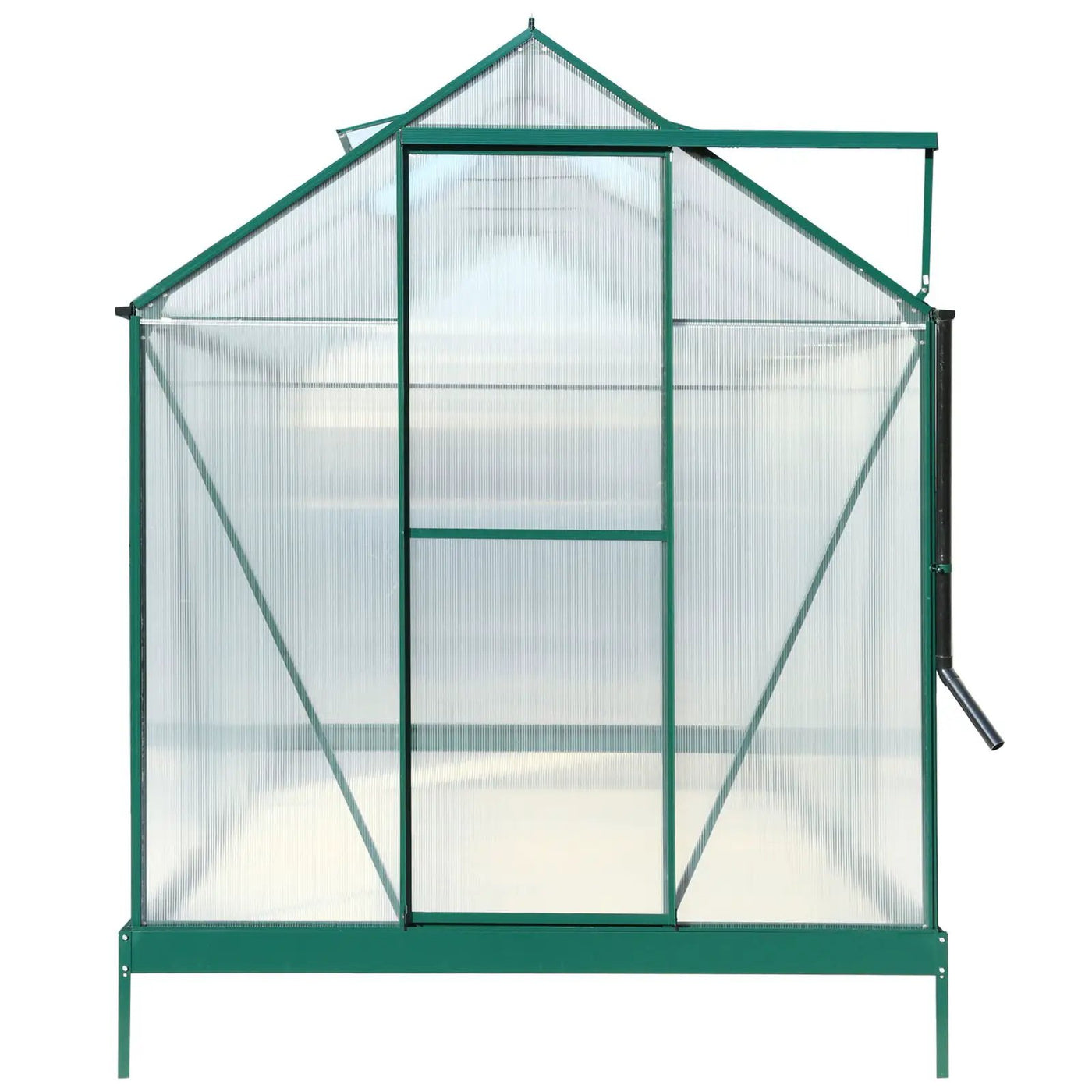Polycarbonate house, Heavy Duty Outdoor Aluminum Walk-In House Kit With Rain Gutter, Vent And Door For Backyard Garden by HouseOfZazla