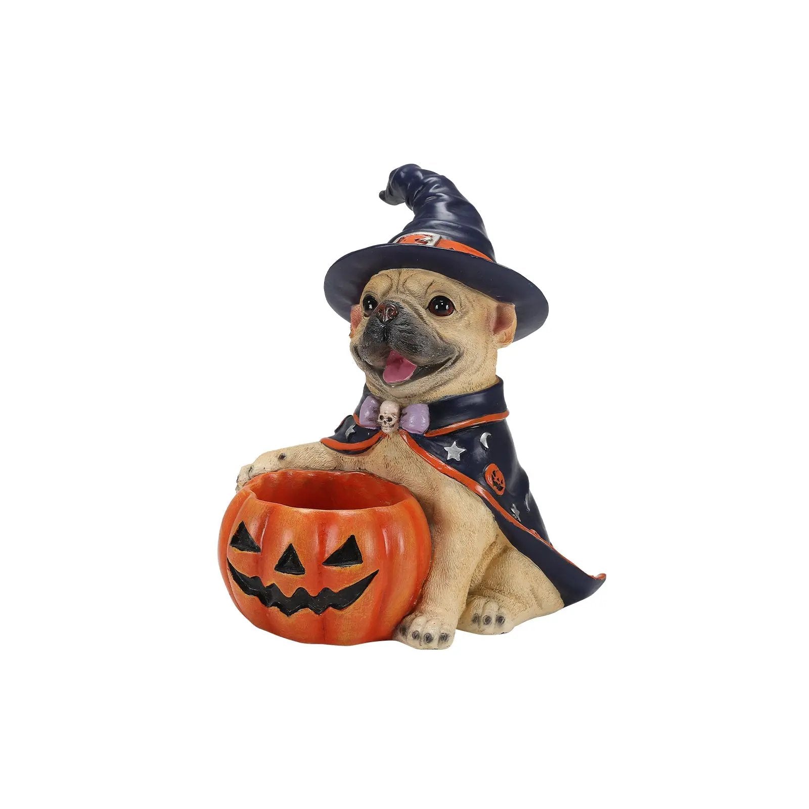 Halloween French Bulldog Witch Puppy Figurine by HouseOfZazla