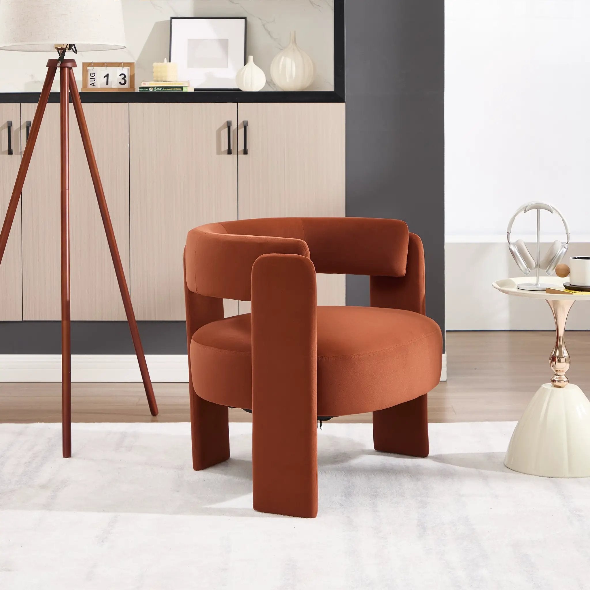 Accent Chair for Living Room, Velvet Comfy Single Sofa Chair by HouseOfZazla