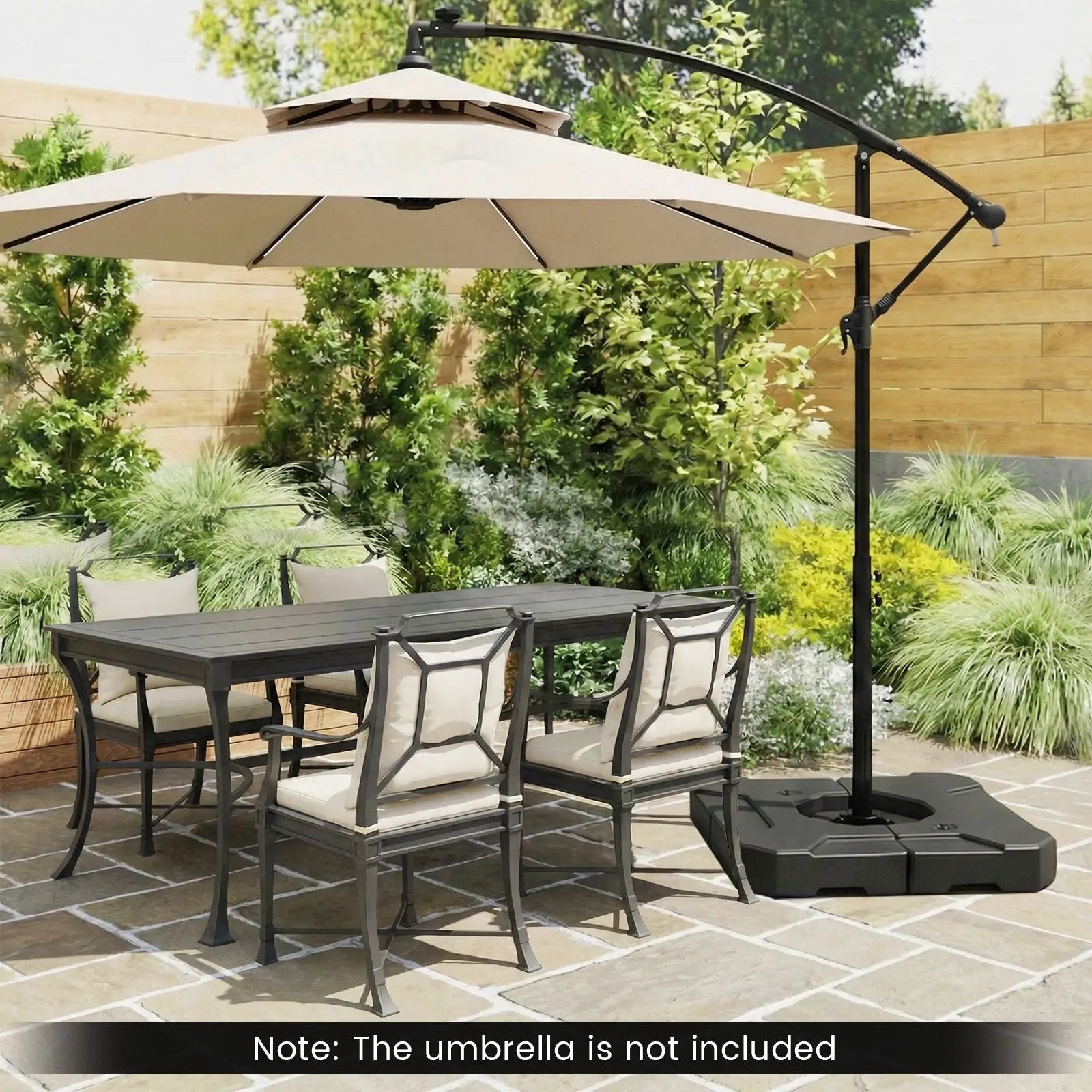 274 LBS Cantilever Patio Umbrella Base with Handles by DirectDeals