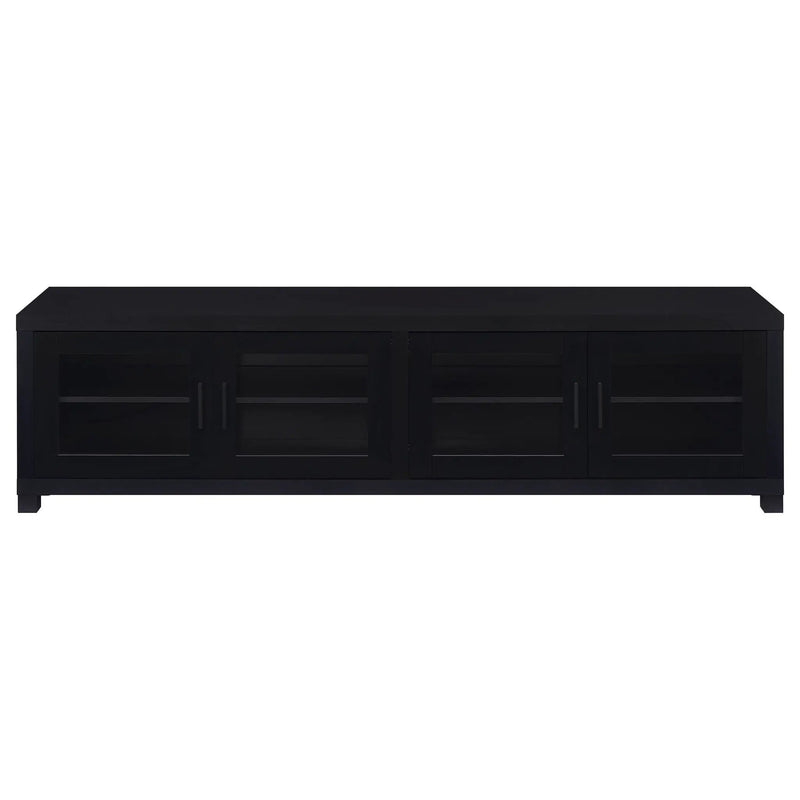 Jupiter 4-door Engineered Wood 79-inch TV Stand Black by Unique Piece Furniture