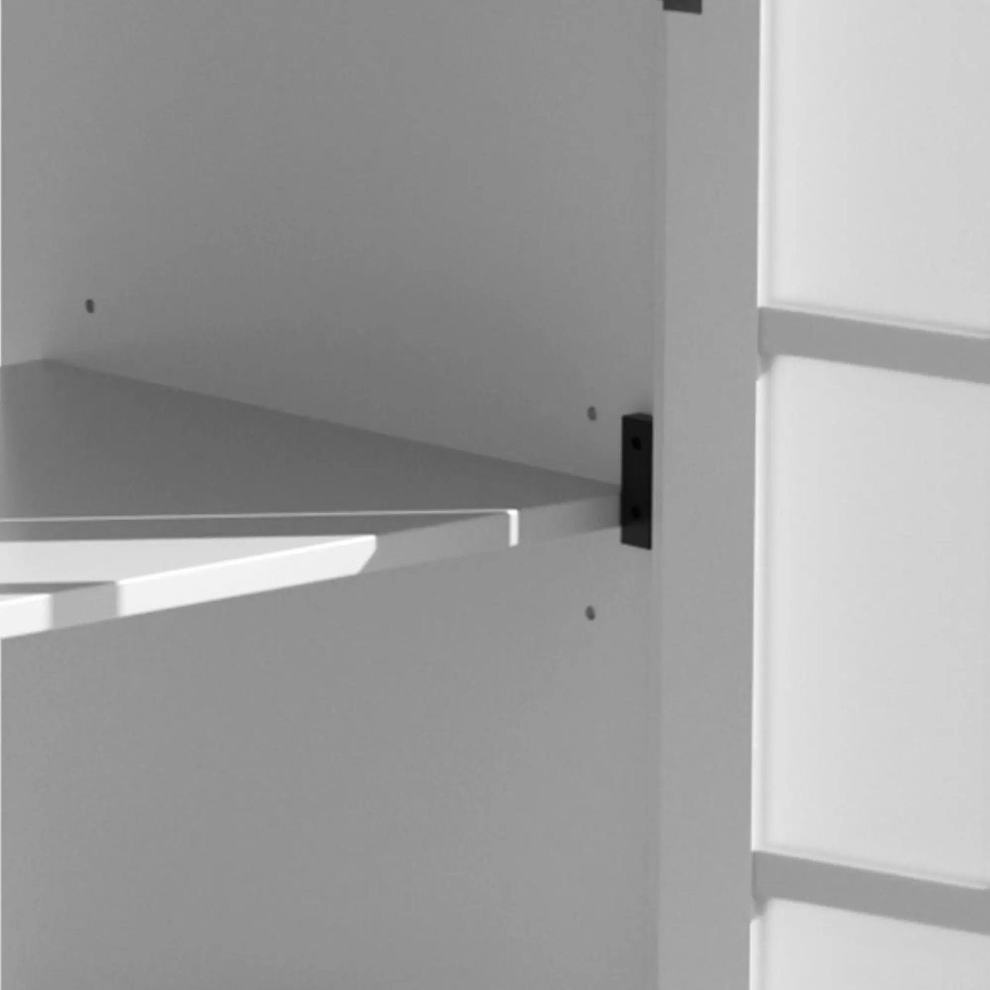 Modern Bathroom Vanity With Ceramic Sink, Tempered Blurred Glass Doors by HouseOfZazla