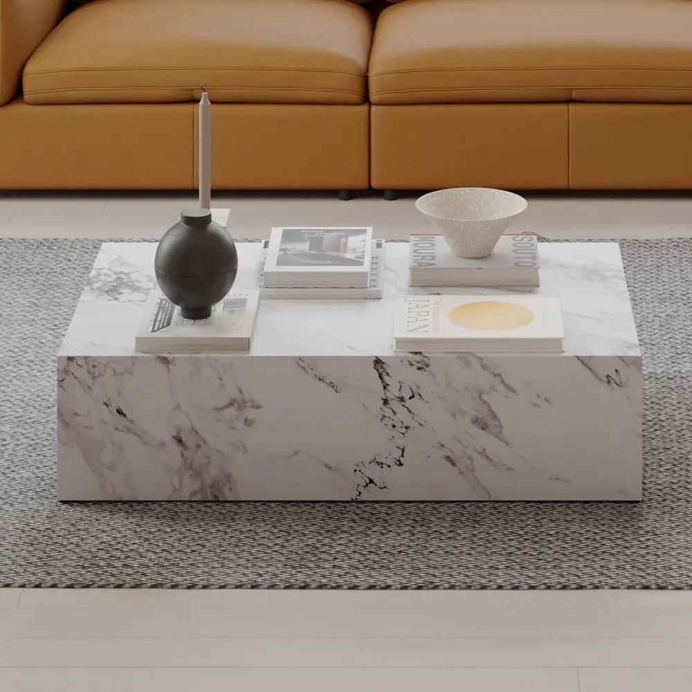 Fritzy - 48" Coffee Table - Engineered Stone by Unique Piece Furniture