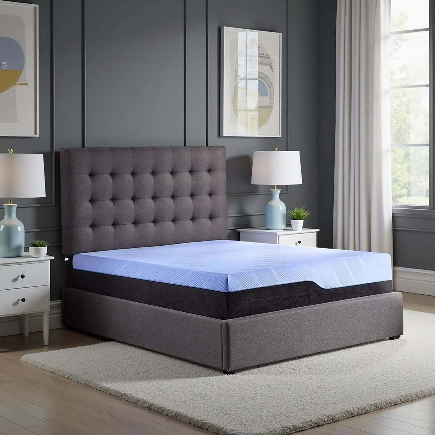 Refresh - 12" Hybrid Cooling Fast Responding Latex Foam And Coil Mattress by Unique Piece Furniture